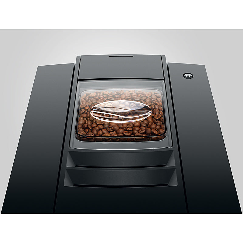 Jura E6 Platin Kaffeevollautomat mit Farbdisplay und verchromten Akzenten