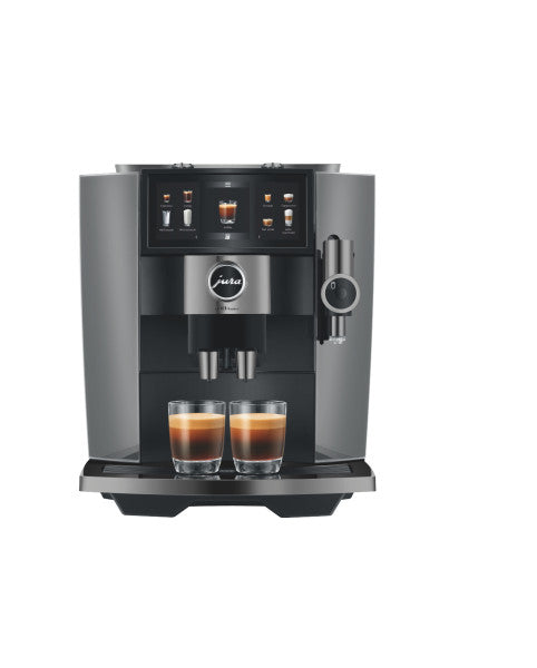 J10 twin Diamond Onyx Kaffeevollautomat mit 6,7 Zoll Panorama-Display und zwei Bohnenbehältern