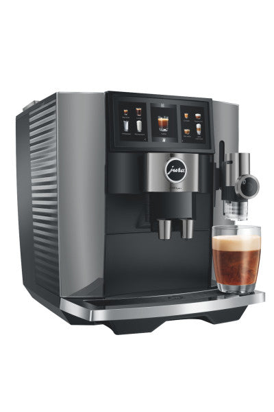 J10 twin Diamond Onyx Kaffeevollautomat mit 6,7 Zoll Panorama-Display und zwei Bohnenbehältern