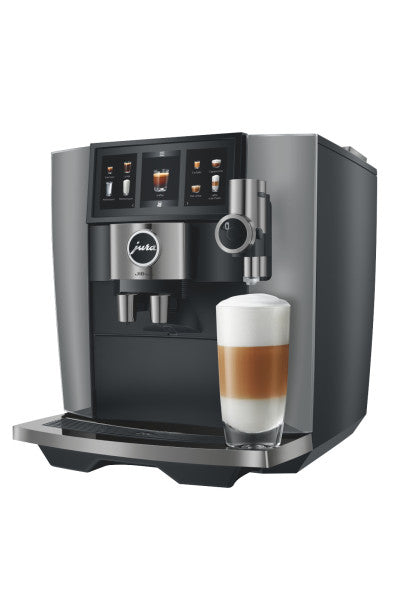 J10 twin Diamond Onyx Kaffeevollautomat mit 6,7 Zoll Panorama-Display und zwei Bohnenbehältern
