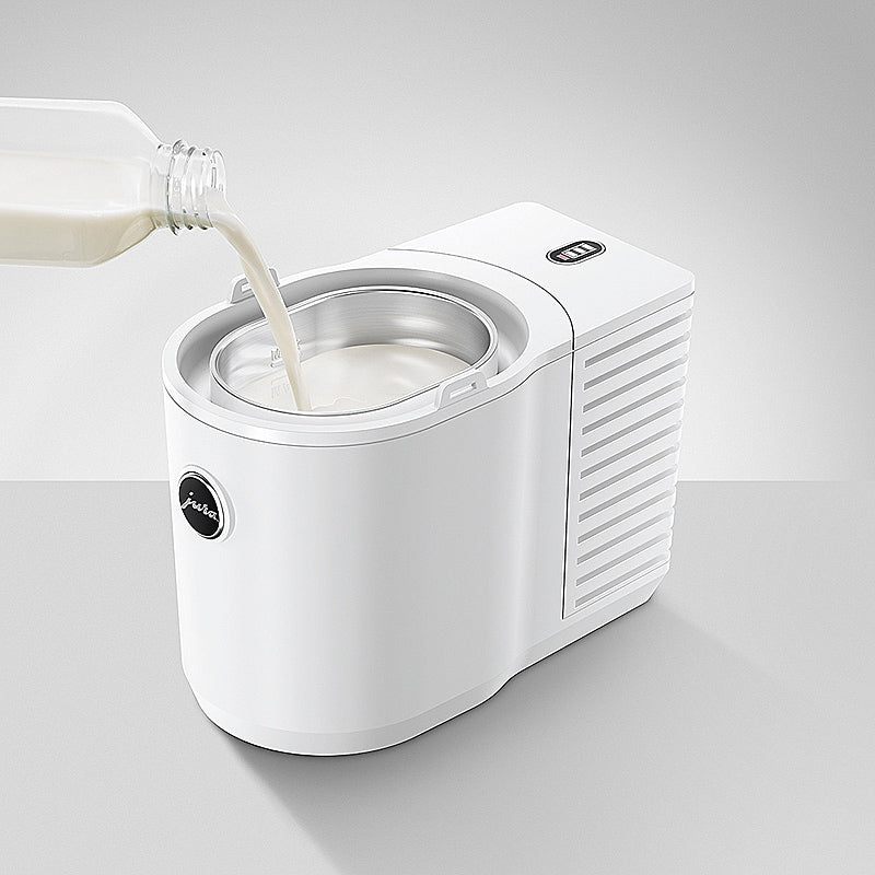 JURA Cool Control 1,0L Milchkühler in Weiß mit gebürstetem Edelstahldeckel