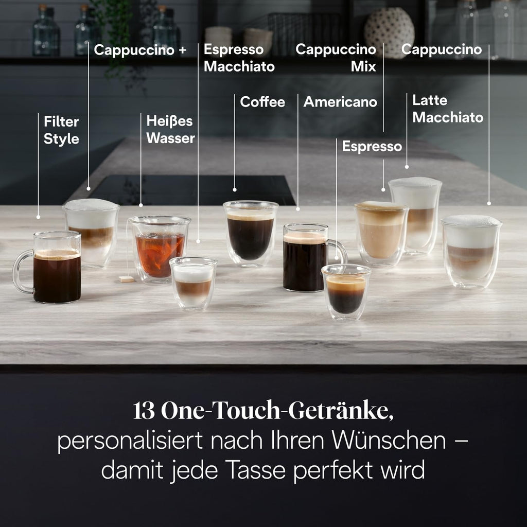 De'Longhi Magnifica Evo Next ECAM312.80.SB Kaffeevollautomat in Titan mit Touch-Display