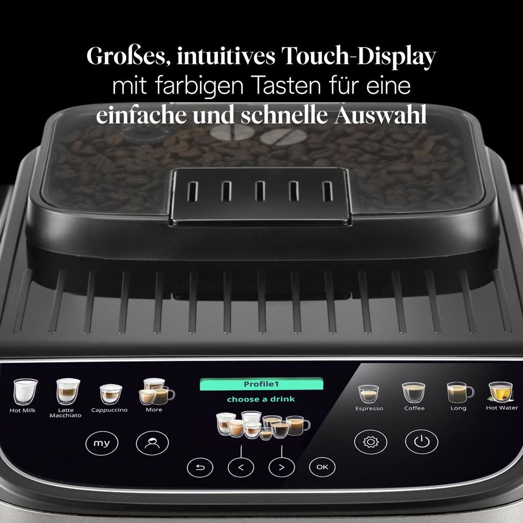 De'Longhi Magnifica Evo Next ECAM312.80.SB Kaffeevollautomat in Titan mit Touch-Display
