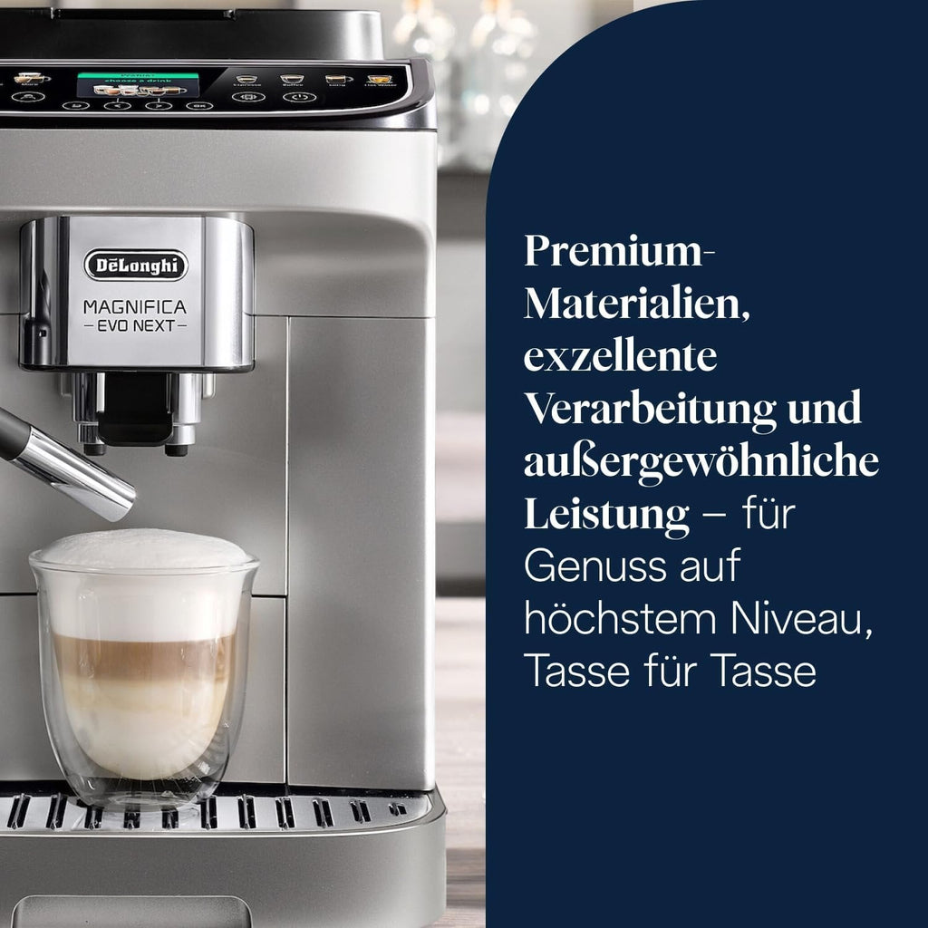 De'Longhi Magnifica Evo Next ECAM312.80.SB Kaffeevollautomat in Titan mit Touch-Display