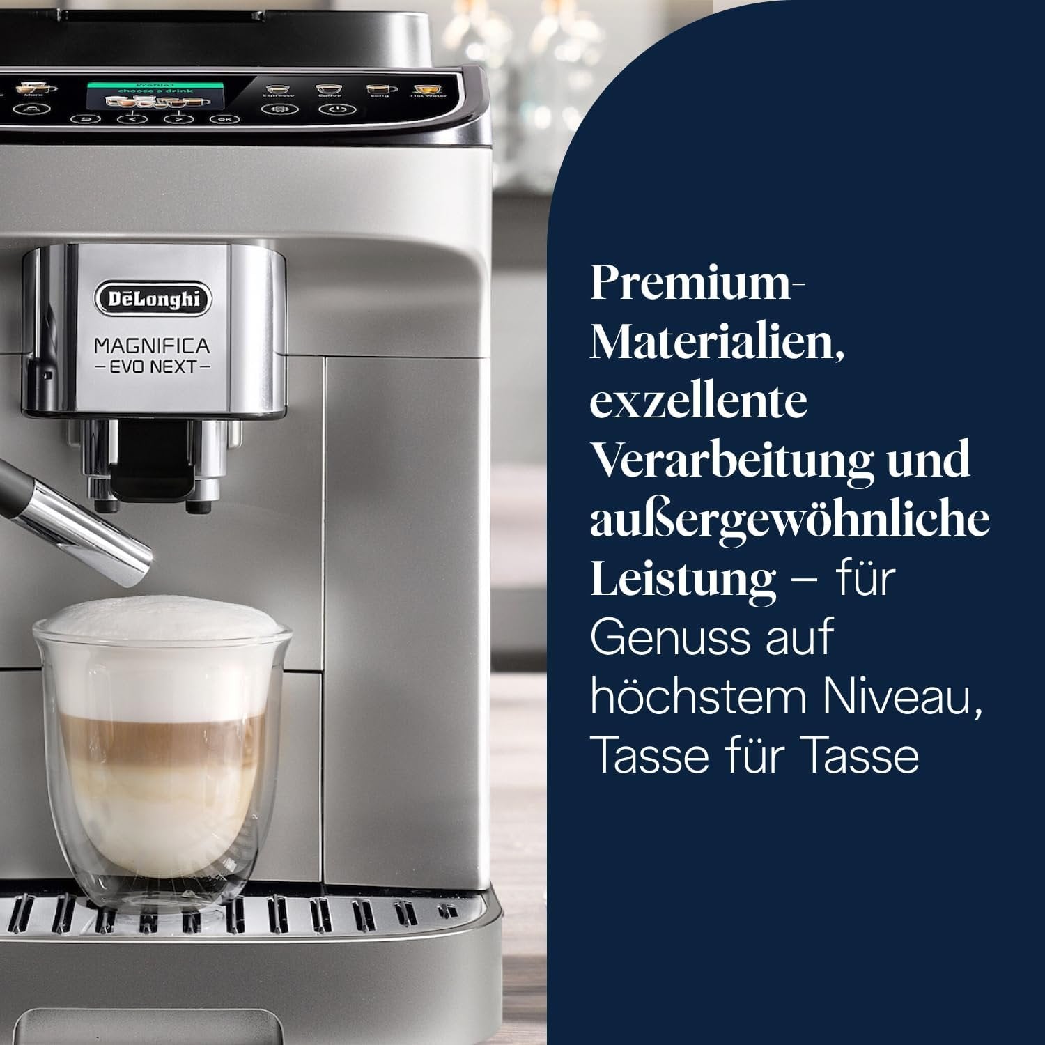De'Longhi Magnifica Evo Next ECAM312.80.SB Kaffeevollautomat in Titan mit Touch-Display