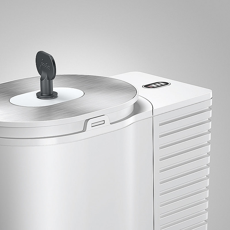 JURA Cool Control 1,0L Milchkühler in Weiß mit gebürstetem Edelstahldeckel