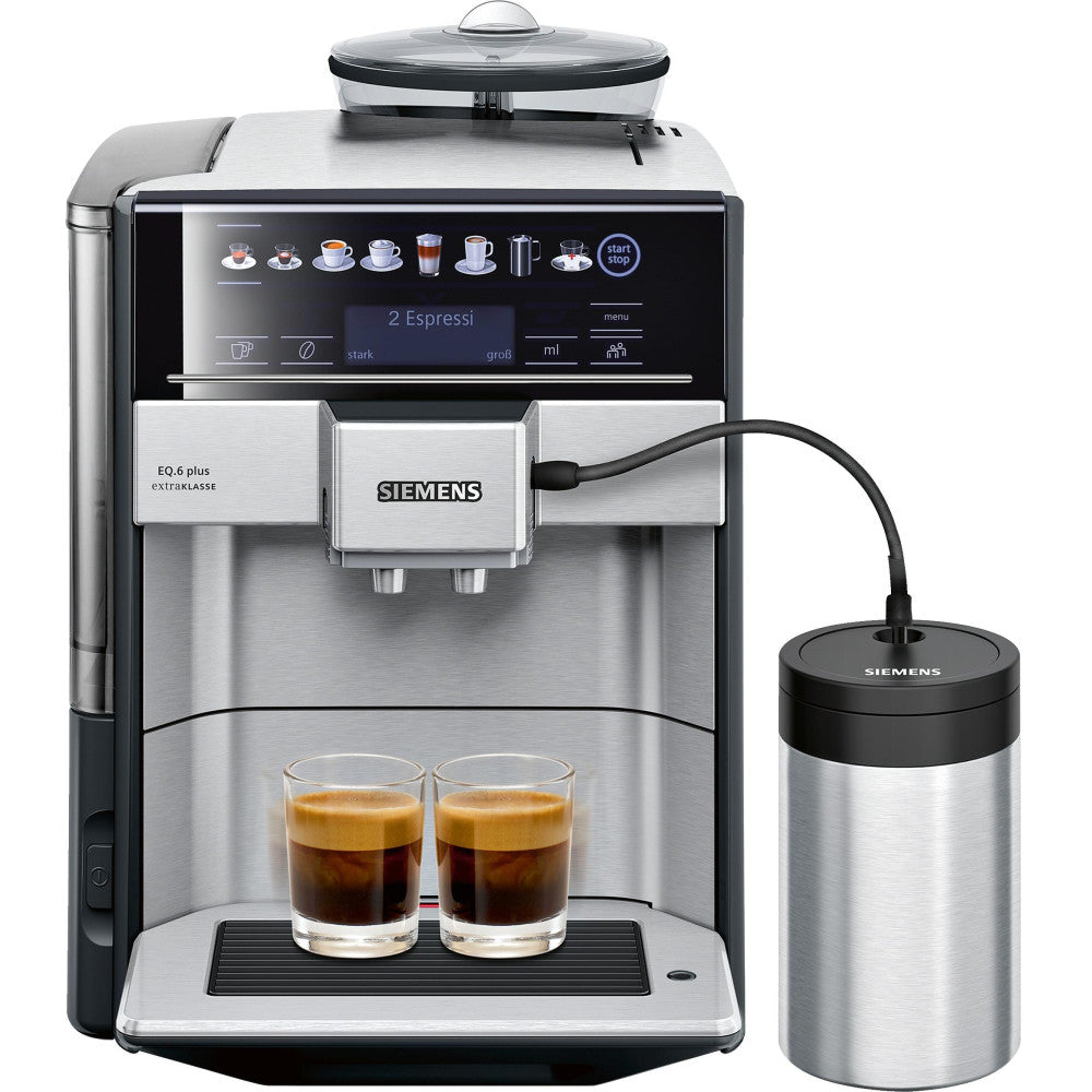 Siemens EQ6 plus S700 Kaffeevollautomat in Edelstahl mit OneTouch-Display und Milchsystem