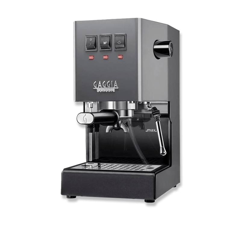 Gaggia Classic E24 Siebträgermaschine in gebürstetem Edelstahl mit 58mm-Siebträger