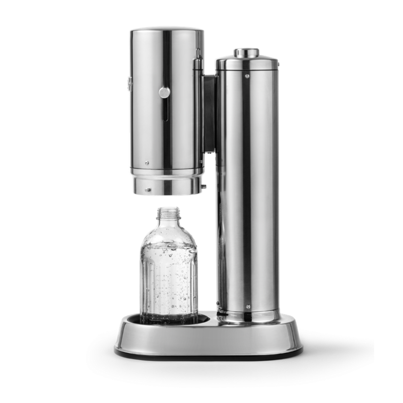 Aarke Carbonator Pro Wassersprudler in Steel mit Glasflasche