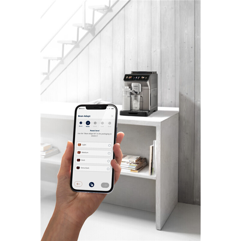 De'Longhi Eletta Explore Kaffeevollautomat in Titan mit TFT-Touchdisplay