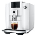 Jura E4 Piano White Kaffeevollautomat mit höhenverstellbarem Auslauf und Symbol-Display