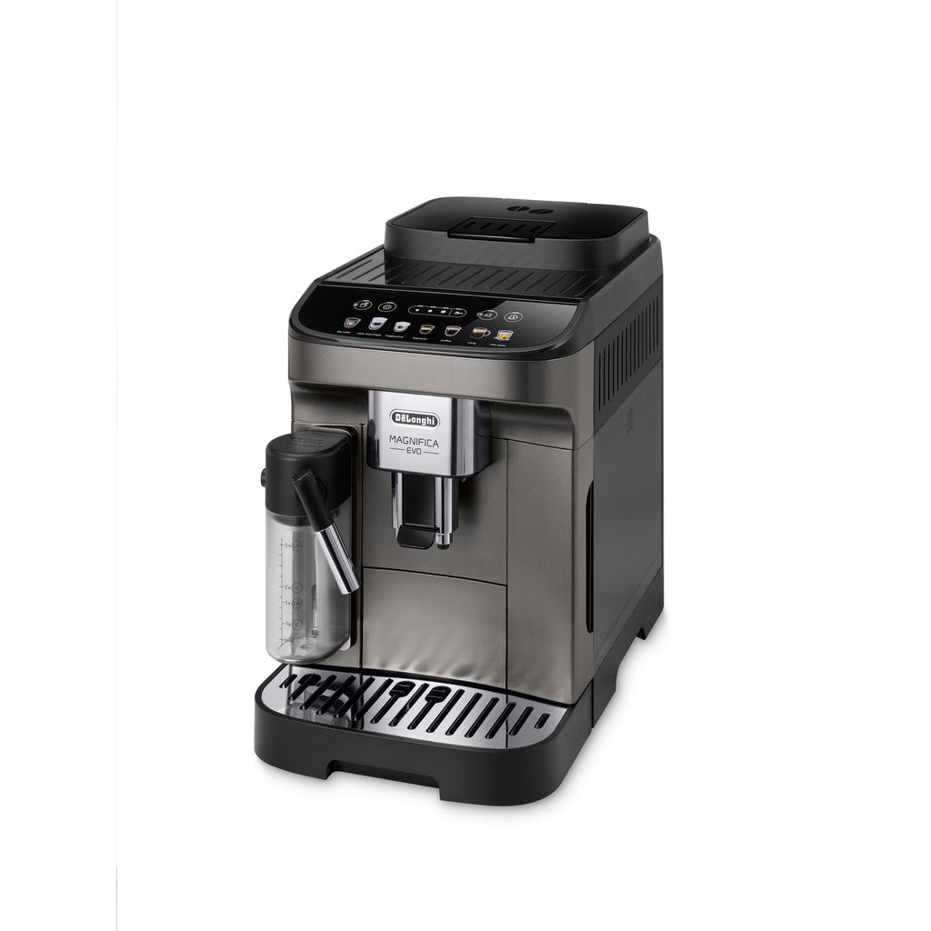 De'Longhi Magnifica Evo Kaffeevollautomat in Titan-Schwarz mit LatteCrema-Milchsystem