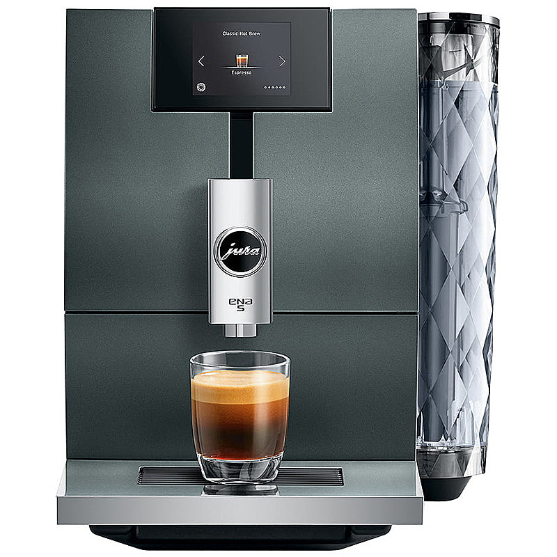 JURA ENA 5 Night Inox Kaffeevollautomat in Edelstahl-Optik mit Touch-Display und höhenverstellbarem Auslauf