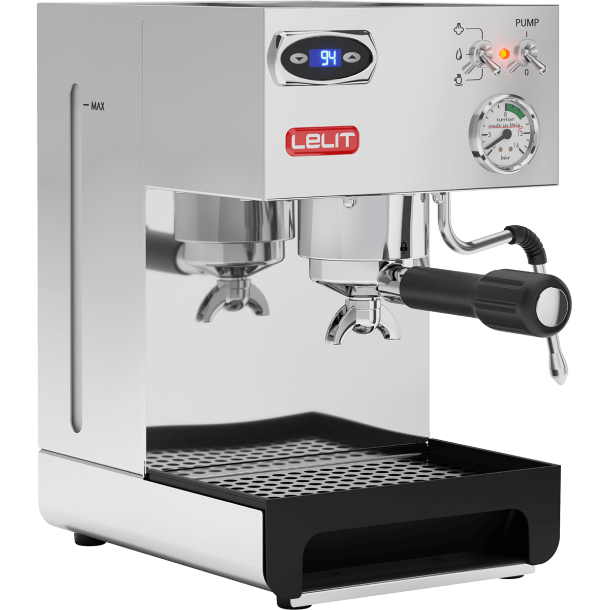 Lelit Anna PL41TEM Siebträgermaschine in Edelstahl mit PID und Manometer